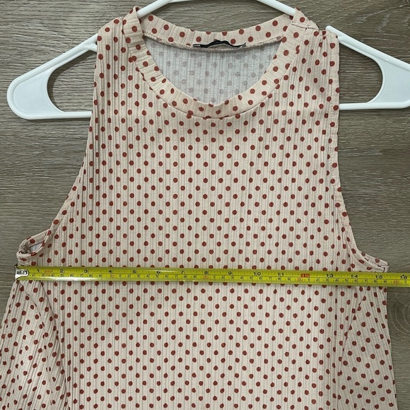 Zara Sleeveless Polka Dot Maxi Dress Size Small - Picture 8 of 14